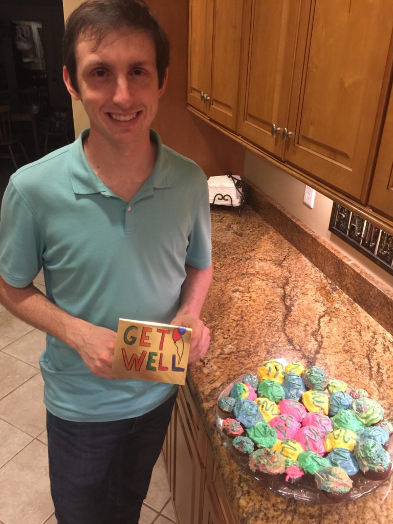 Cupcakes made by a family to show support to Daniel