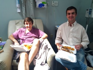 Big Bro brings food during chemo